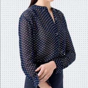 J Crew dash dot popover blouse - make an offer!